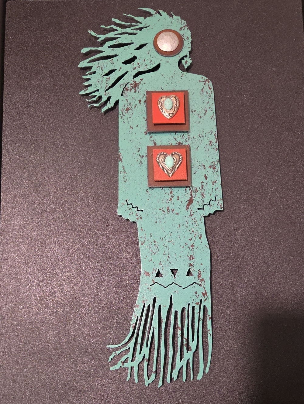 Unique Soul Turquoise Spirit Woman Silhouette Wall Art From Black Forest Decor